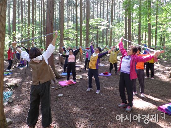 장성군, 암 경험자 자조모임 ‘숲에서 찾는 힐링’ 