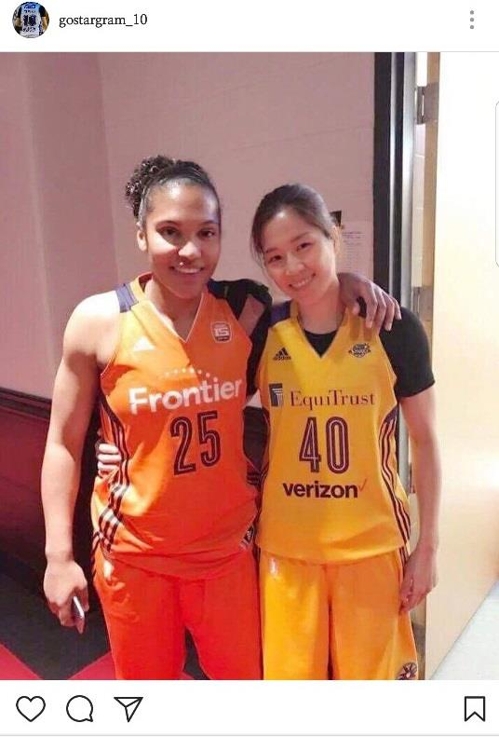 고아라, WNBA 시범경기 2쿼터에 교체로 출전