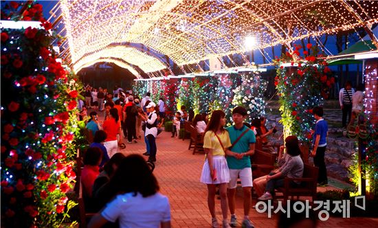 곡성세계장미축제, 저녁이 더 황홀해요