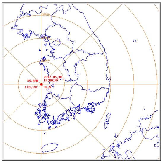 전북 부안 해역서 규모 2.5지진 발생