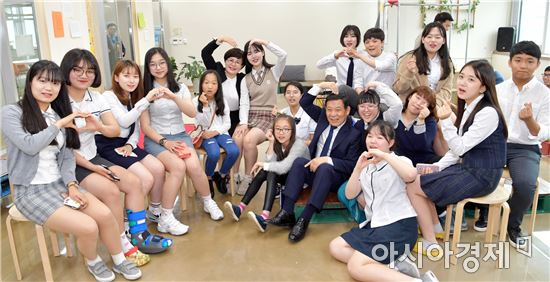 윤장현 광주시장, 청소년들과의 대화