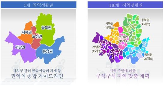서울시 '생활권계획안' 계획도 / 서울시