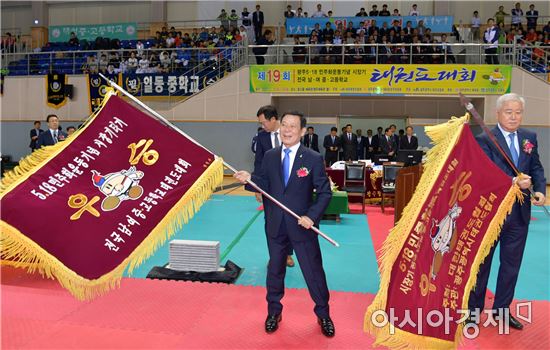 윤장현 광주시장, 전국 남·녀 중고 태권도대회 개회식 참석