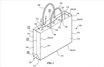 애플은 종이가방에도 지난해 특허를 냈다. 재활용 원료를 사용해 친환경적이며 내구성이 높다고 한다.