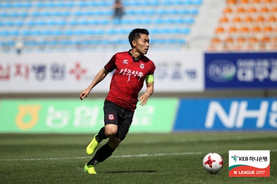 상주 상무 김성준 [사진=한국프로축구연맹 제공]