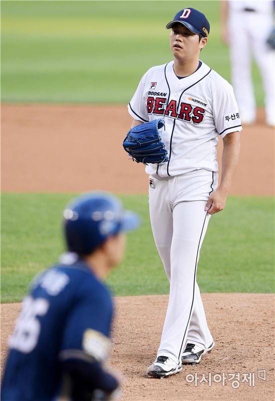 [포토]함덕주, '밀어내기 실점'