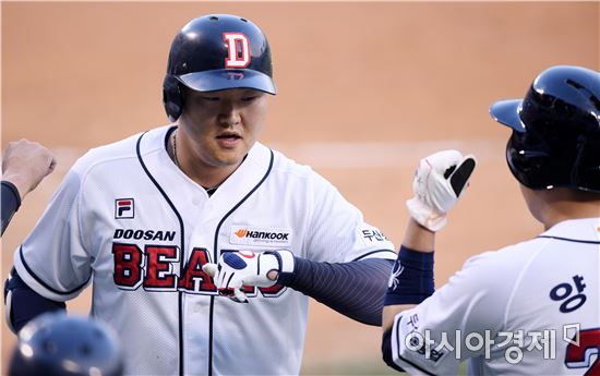 [포토]오재일, '이민호 상대로 시즌 2호 쾅'