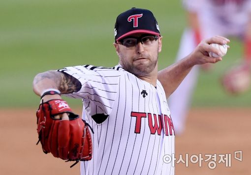 [포토]허프, '시즌 첫 승을 향해'