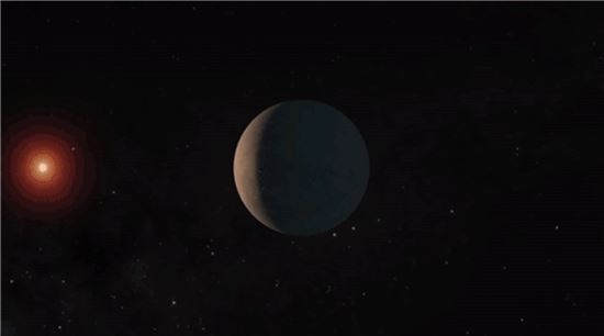 ▲지구시간으로 약 90일 동안의 트라피스트-1 행성 궤도을 분석했다. 바깥쪽 세 개의 행성 f,g,h는 공전 15일 이후 정기적으로 서로 가깝게 접근하는 것으로 나타났다.[사진제공=NASA]    
