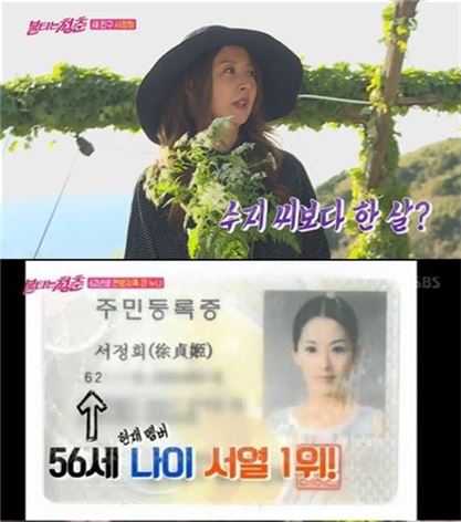  ‘불타는 청춘’ 서정희, 나이서열 1위로 등장
