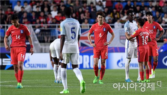 [포토]U-20대표팀, '아쉬운 0-1 패배'