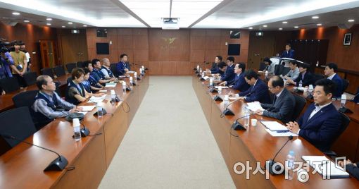 [포토]한국노총-인천공항 노사 상견례 