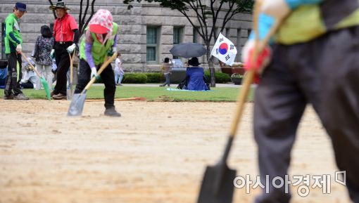 [포토]철거된 탄핵무효 불법 텐트촌