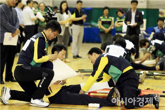 [포토]광주시 북구, 제1회 민방위 경진대회