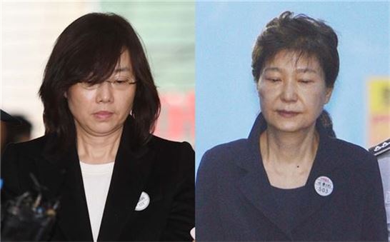 조윤선 전 문화체육관광부 장관(왼쪽)과 박근혜 전 대통령 / 사진=아시아경제 DB