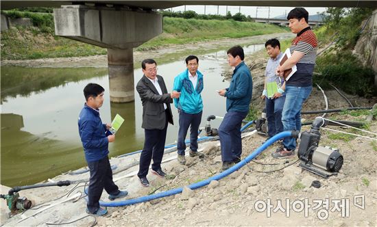 조태용 함평부군수 가뭄 현장 점검