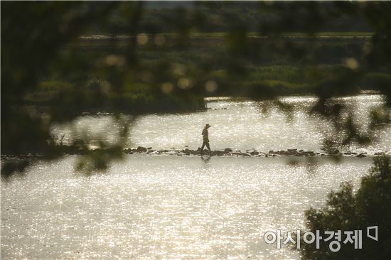 [포토]화순 지석천의 세월 낚는 강태공