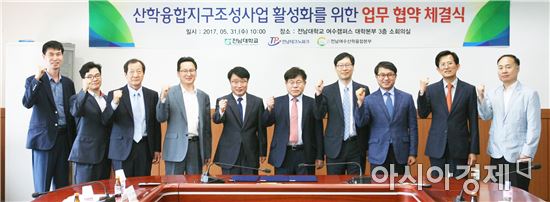전남대, 여수산학융합지구 조성사업 활성화 협약