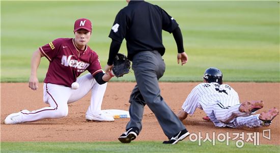 [포토]도루 성공하는 LG 김용의