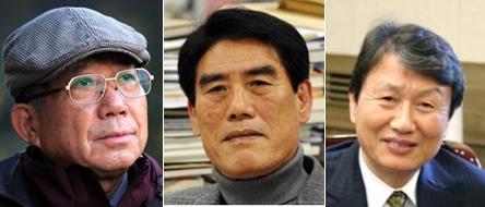 나태주 시인(왼쪽부터), 김제현 시조시인, 권영민 문학평론가. 사진제공=월간 유심