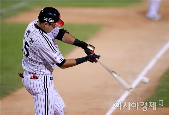 [포토]채은성, '달아나는 2타점 적시타'