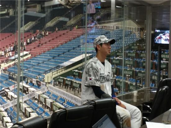 '최소이닝 사이클링히트' 정진호 "구자욱에게 맛난거 사주겠다"