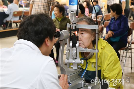 [포토]광주시 동구, 어르신 무료 안과검진 실시
