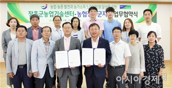 농협장흥군지부-장흥군농업기술센터, 지역 농업발전 업무협약