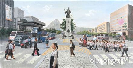 이진석, 수학여행1, 2008, 캔버스에 유채, 135×68cm 


