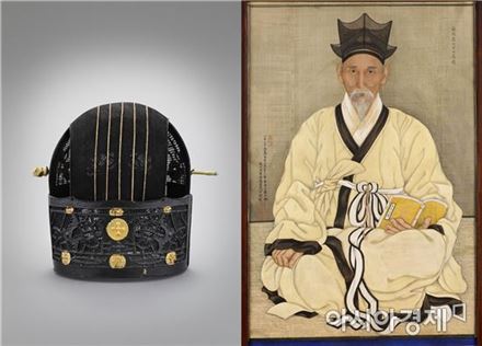 제관(왼쪽)/ 추수 김제덕 초상[사진=국립민속박물관 제공]