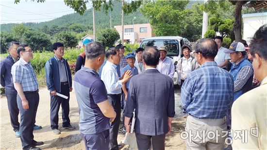 황주홍 국회의원, 장흥군 가뭄현장 방문