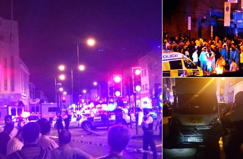 [포토]통제된 런던 공원 차량돌진 현장…'또 테러?'