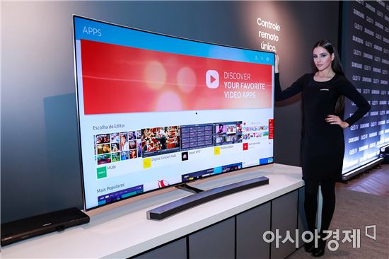 [포토] 중남미 최대시장 브라질서 공개된 삼성 QLED TV