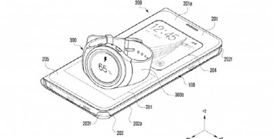 삼성전자가 신청한 스마트워치 무선 충전 특허(사진=USPTO)