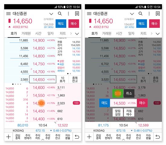 대신證 MTS, ‘주문가 트레킹 시스템’ 특허등록