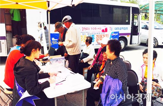 진도군, 취약 계층 결핵 이동검진 실시