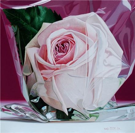 주머니_장미,45.3 X 45.3, Oil on canvas, 2017
