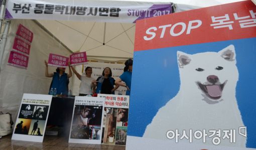 [포토]'복날에 개고기 식용 반대합니다'