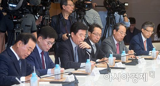 [포토]심각한 15대 대기업 그룹 경영진