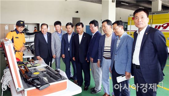 전남도의회 안전건설소방위원회, 물놀이 사고 대응 현지 활동