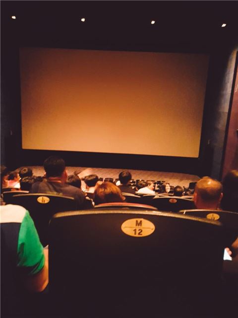 지난 15일 대한극장에서 심야영화 상영중 당시 영사기가 도중에 꺼지는 사태가 발생했다. 사진은 당시 영화가 중단된 직후로, 관객들이 영화관 직원의 안내를 기다리며 앉아있는 상황이다. 