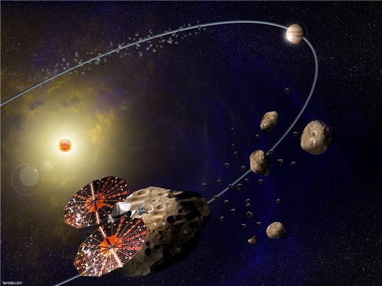 ▲트로이 소행성을 탐사하는 루시 프로젝트가 2021년 시작된다.[사진제공=NASA]