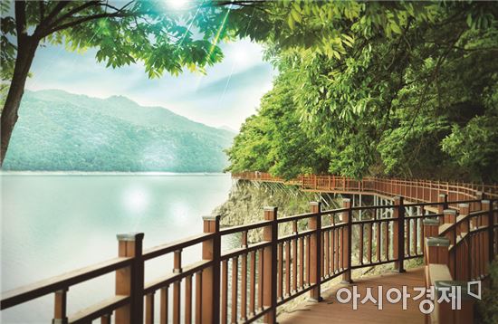 경관 뛰어난 국민관광지 ‘장성호 수변길’  명물 됐다