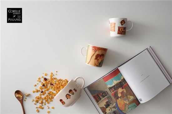 월드키친 "아트 콜라보 '코렐 코디네이츠×퍼엉' 출시"