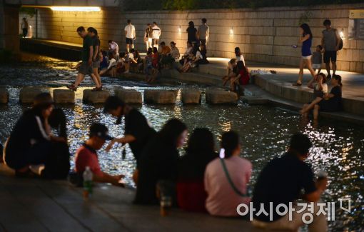 [포토]낮엔 폭염, 밤엔 열대야