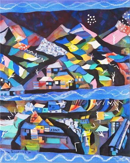CAMPINA DE CUMBAYA_Acuarela sobre papel_50.5×40.5cm_1987