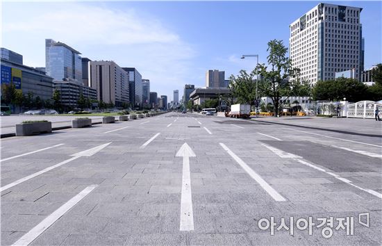 [포토]휴가철 한산한 도심 도로