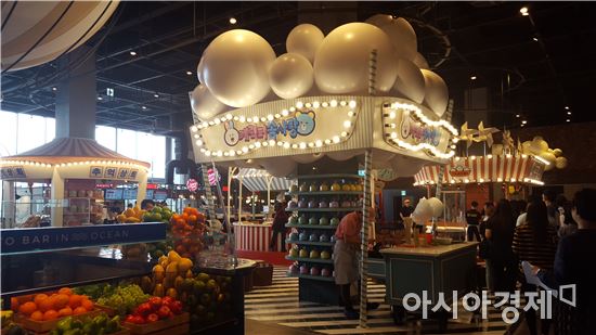 고양 스타필드 3층에 조성된 4950㎡ 규모의 푸트 테마파크 '잇토피아'.