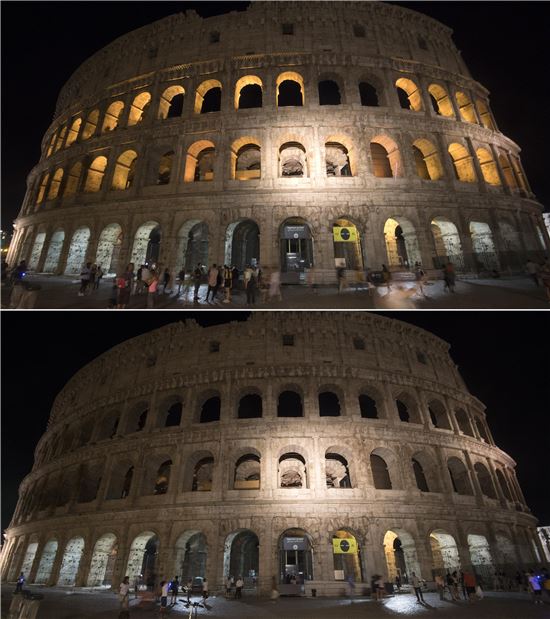 [포토]불꺼진 콜로세움…"테러 희생자 애도"