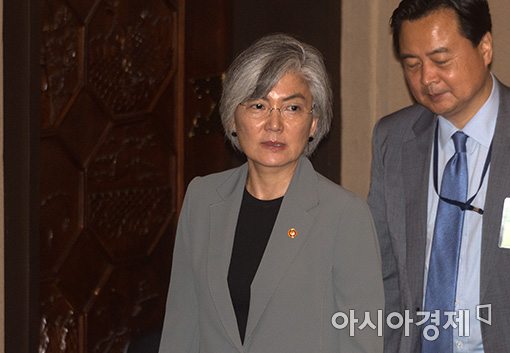 [포토]국회 예결위 출석한 강경화 장관